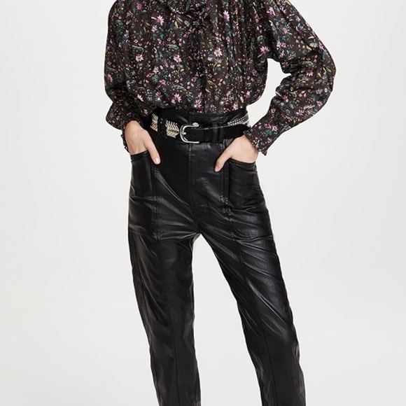 Isabel Marant Étoile | Faux-Leather Tessini Pants | US10 - Picture 12 of 12